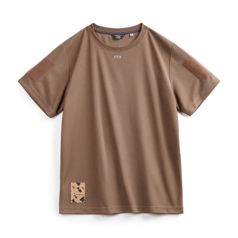 Maden casual honeycomb texture short sleeved T-shirt basic breathable sweat wicking training top
