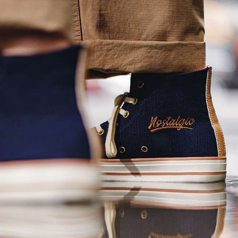 Maden Retro Corduroy High Top Board Shoes Trendy Low Top Casual Cloth Shoes Trendy Shoes