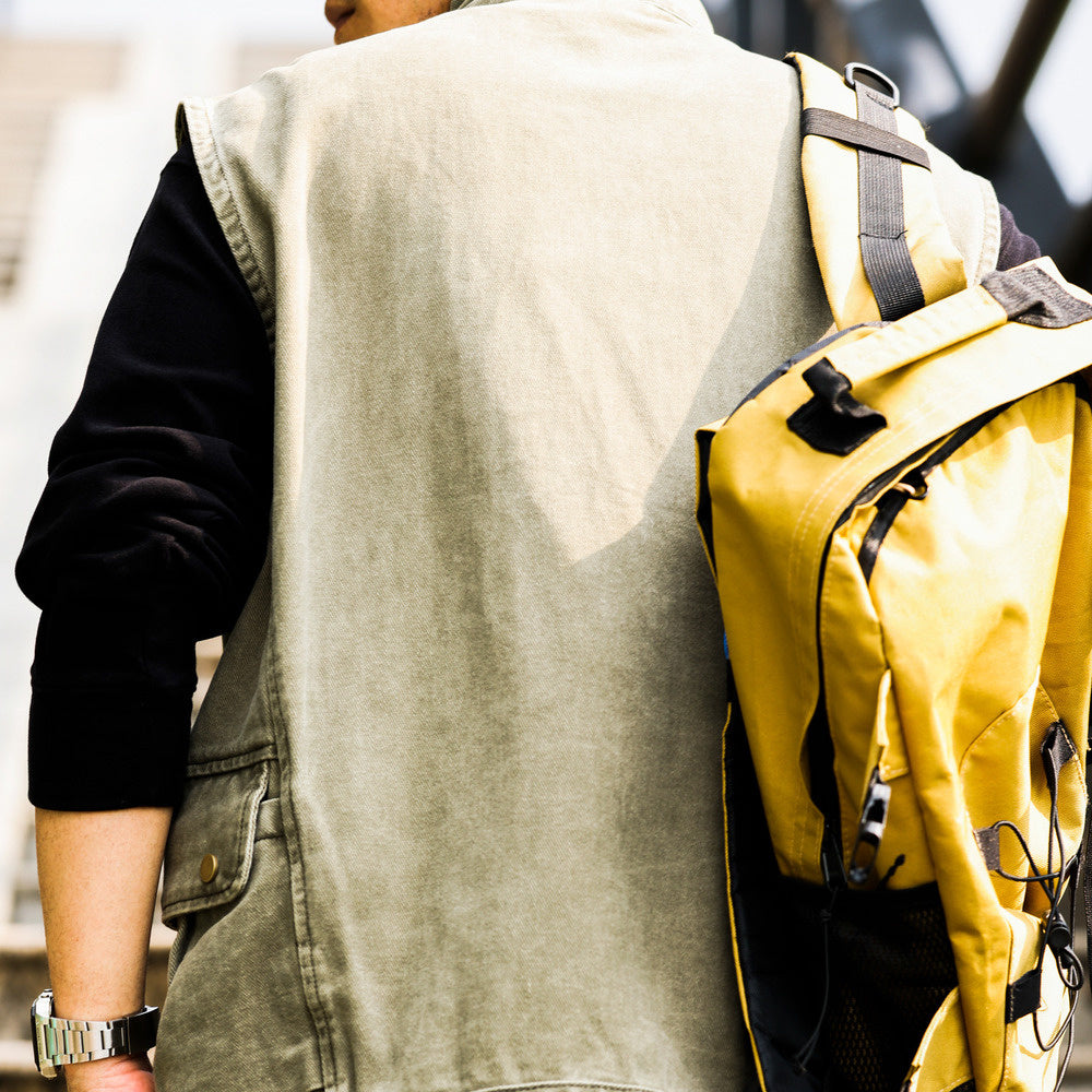 Tactical large pocket vest men's outdoor loose camping without camisole sports fishing suit