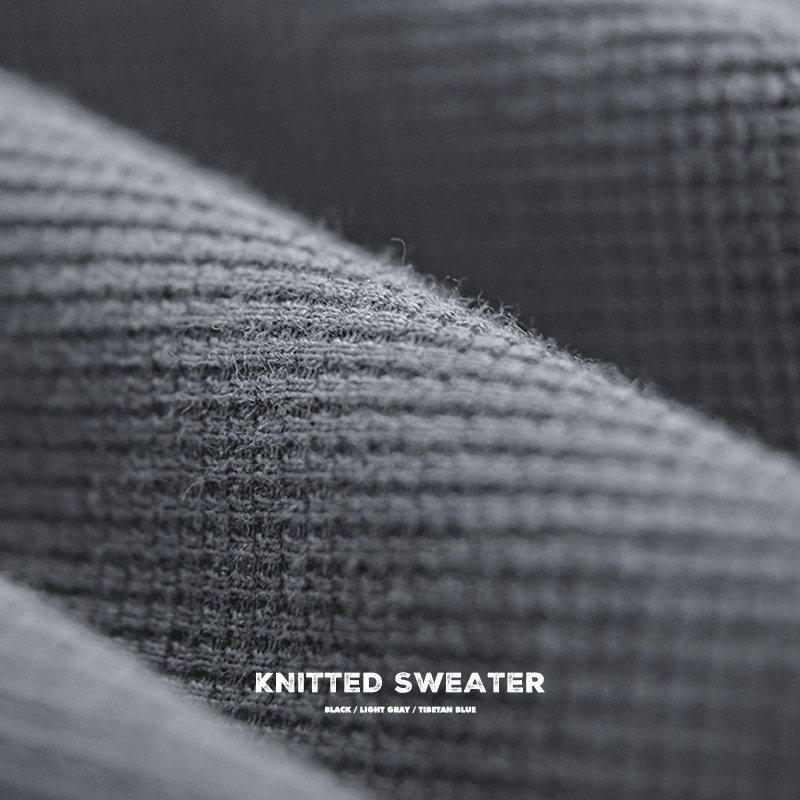 Maden Casual Sweatshirt Waffle High Collar Warm Inner Wear Long Sleeve T-shirt Bottoming Shirt