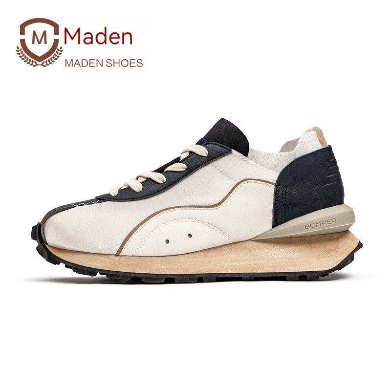 Maden Retro Ice Silk Sneakers, One Step Running Shoes, Casual Fashion Shoes