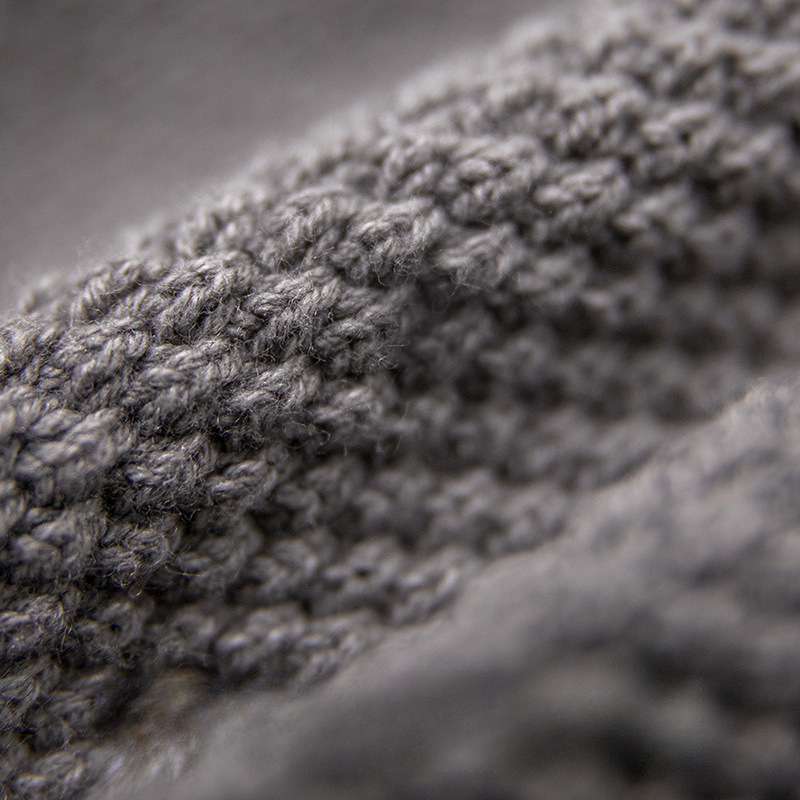 Maden Casual Half Zipper Pineapple Pattern Sweater Hooded Three-Dimensional Thickened Jumper