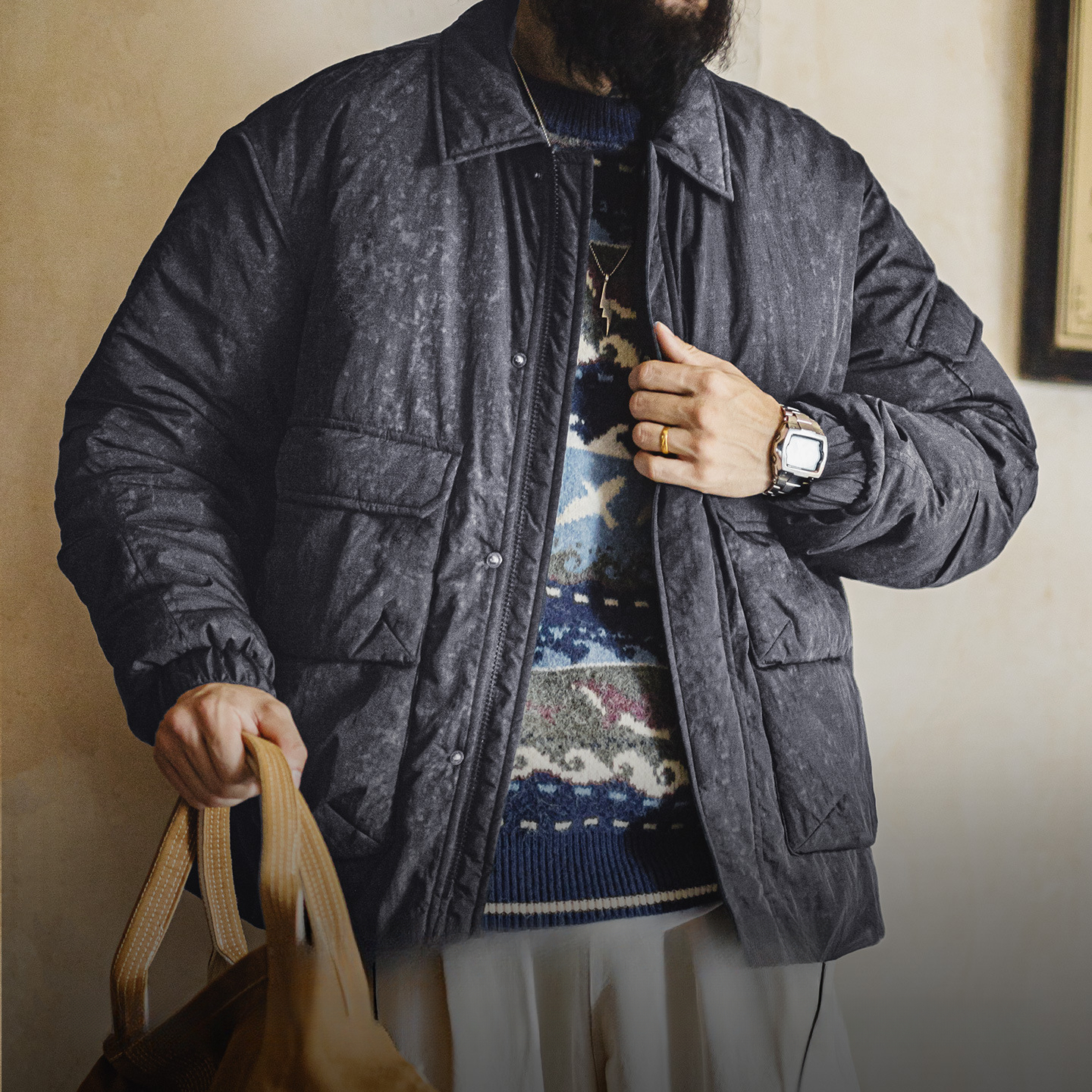 American Retro M65 Stand Up Collar Warm Tough Guy Jacket