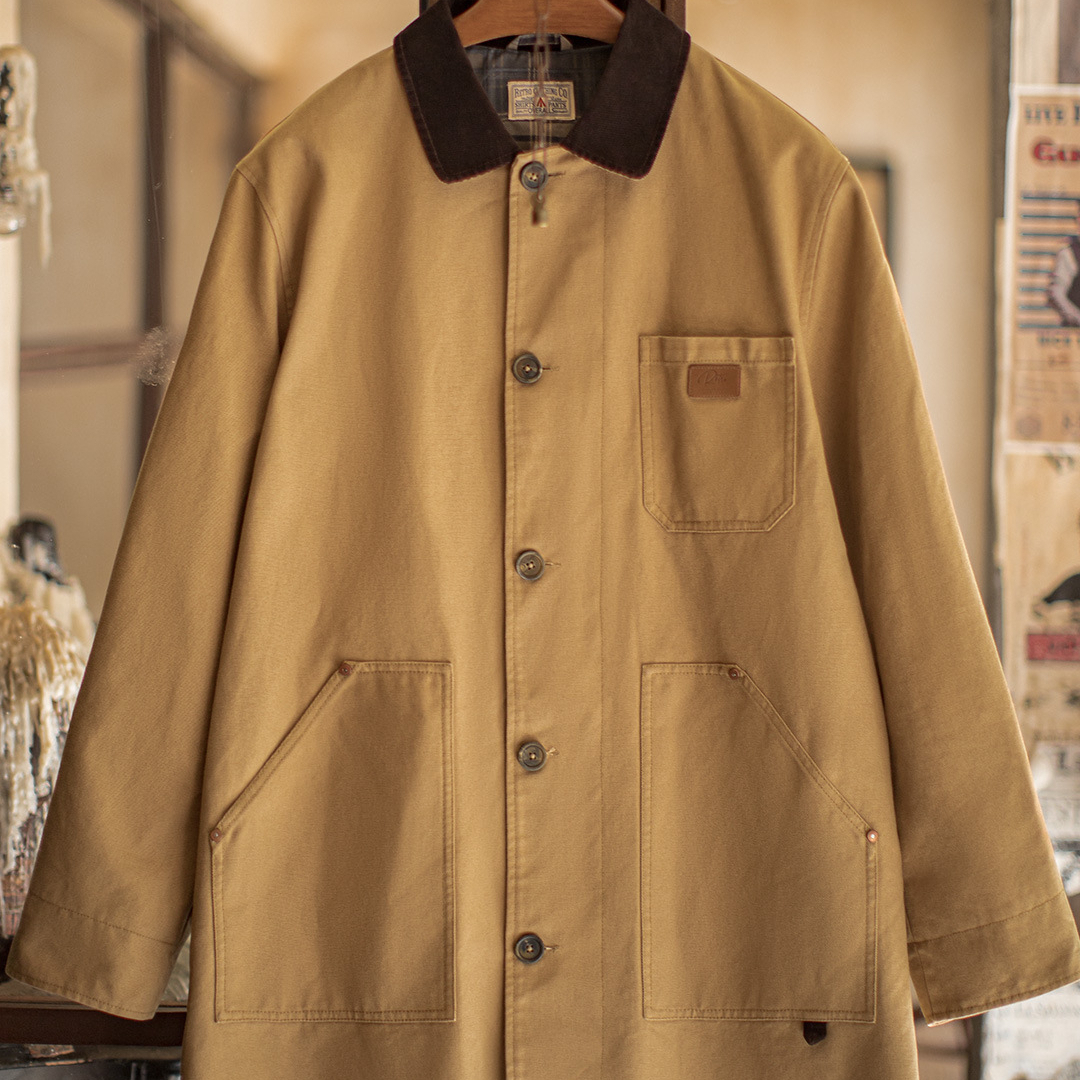 American Retro Michigan Khaki Barn Style Mid Length Jacket