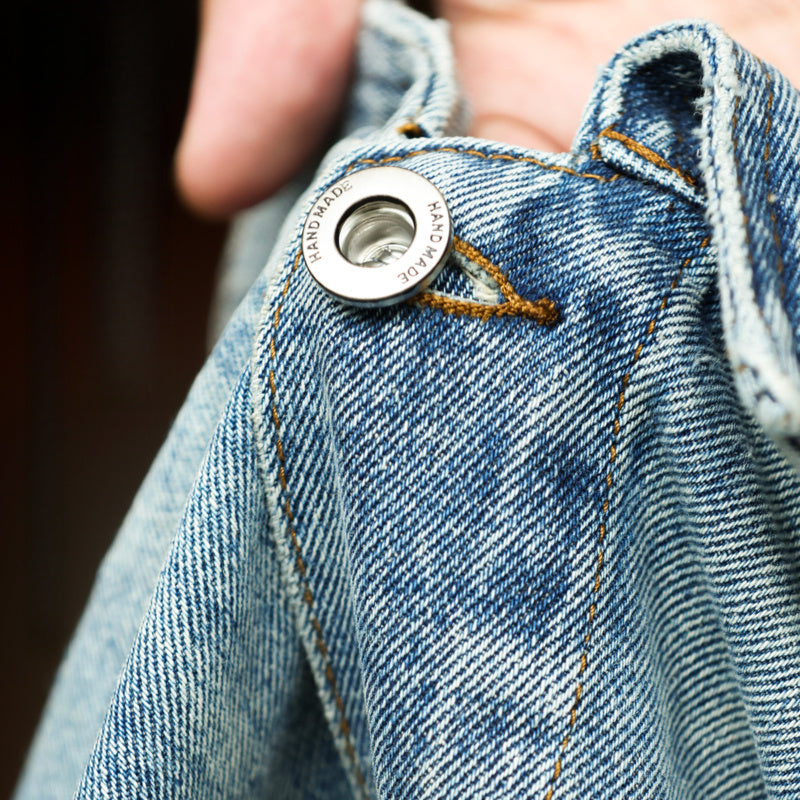 Heavy Industry Stone Grinding Water Washed Cowboy Jacket Men's Micro Wide Short Flip Collar Casual Jacket