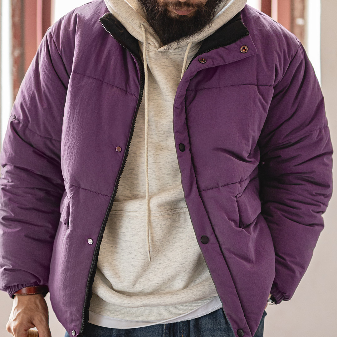 American Double-Sided Mountain Style Thick And Warm Short Stand Up Collar Jacket