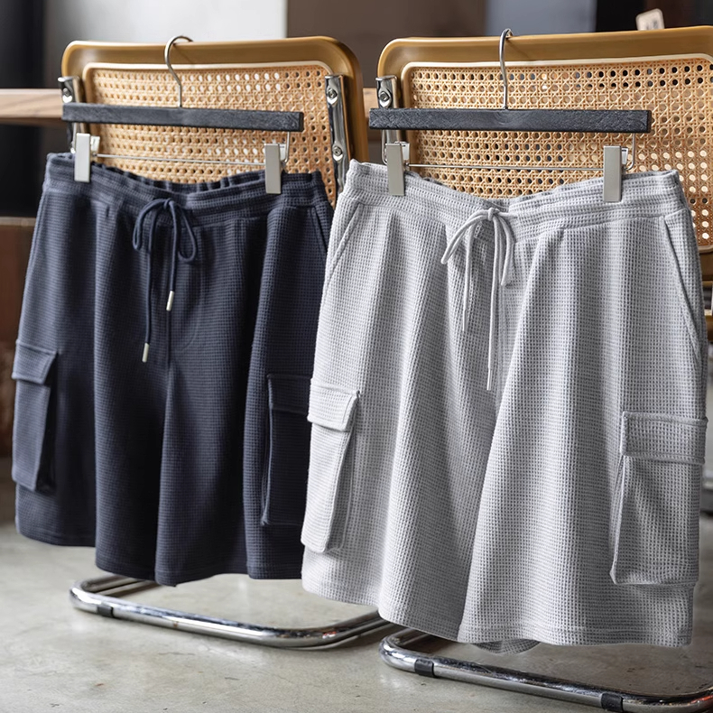 American waffle P44 paratrooper shorts sport elastic waist workwear shorts