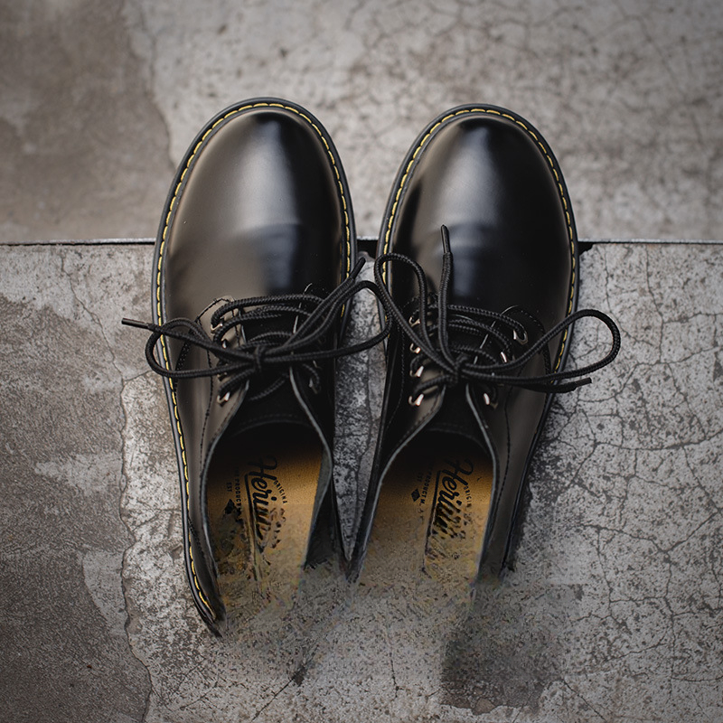 Maden workwear British style high cut black leather shoes, trendy leather boots, short boots