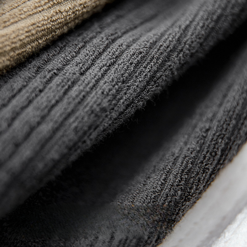 Maden Japanese-Style Retro Jacquard Knitted Dark Gray Shirt Long Sleeve Thick Coat Shirt