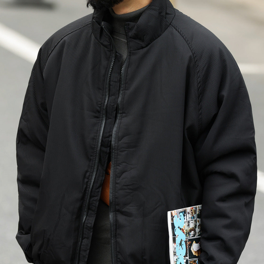 BGYO Thick Cotton Robe Men's Autumn/Winter Stand up Collar Design Warm Work Clothes Cotton Jacket