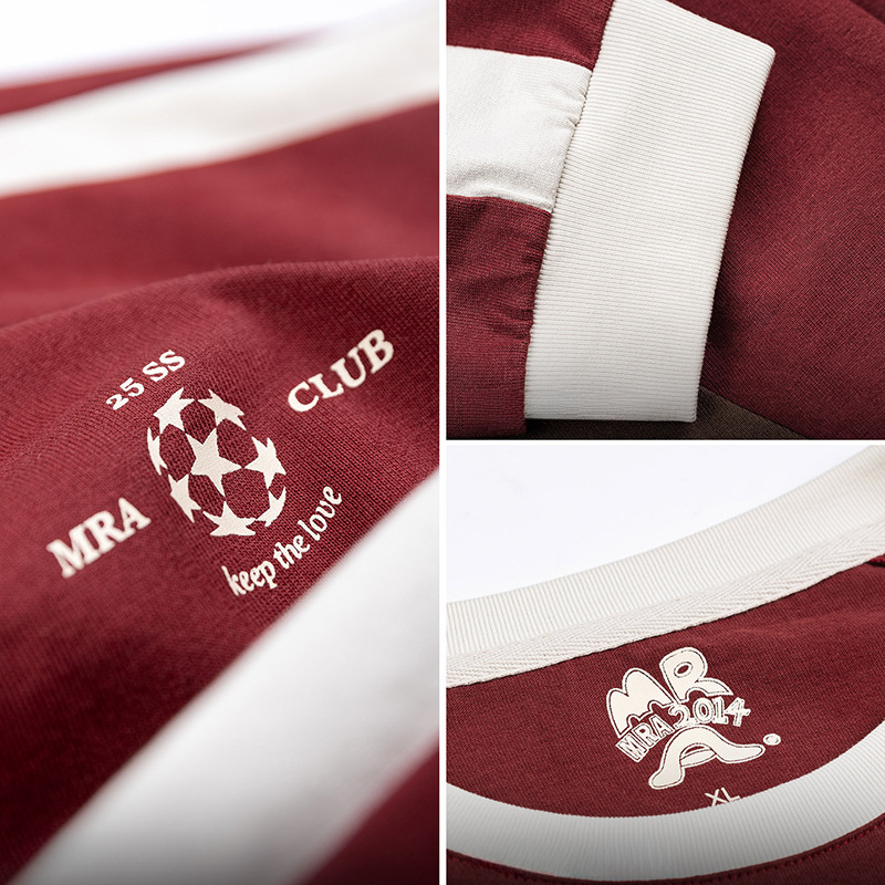 Vintage Arsenal Jersey Wine Red Pure Cotton Long Sleeved Sports T-Shirt