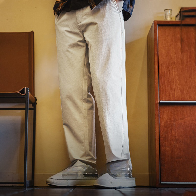 Maden Casual Trousers Four-Sided Stretch Straight Smart Pants 