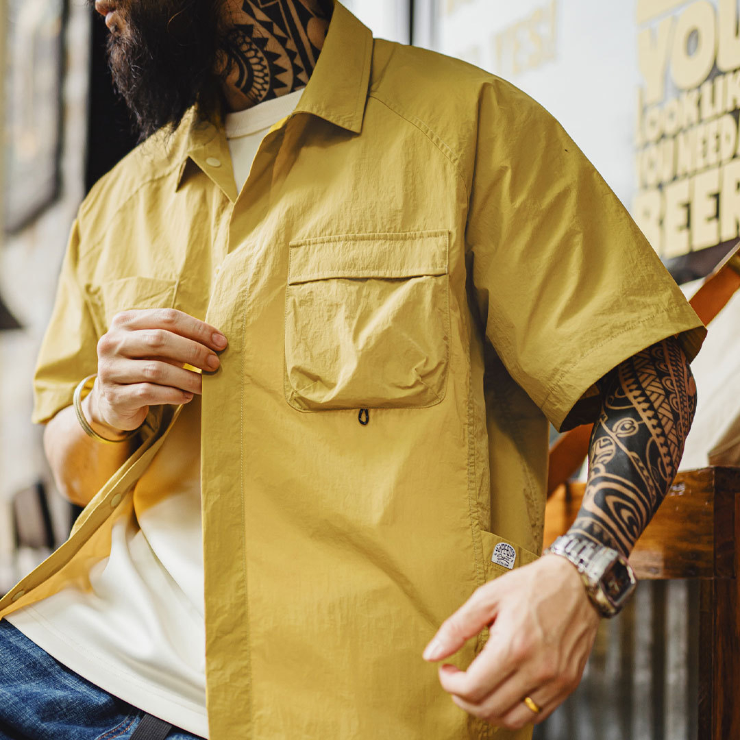 Summer mountain outdoor quick drying thin pocket shirt