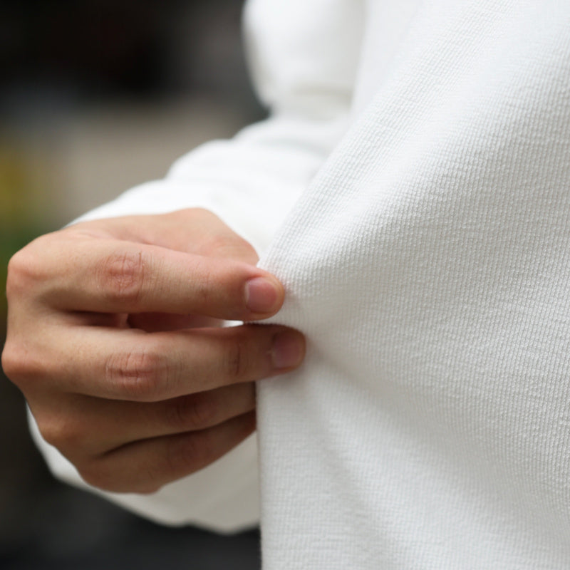 Autumn casual 280g MLS cotton long sleeved T-shirt men's loose fine jacquard texture base shirt