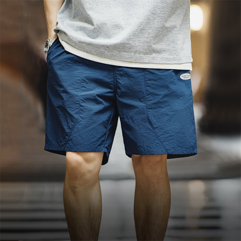 Maden casual nylon quick drying pleated shorts for outdoor sports thin straight leg capris