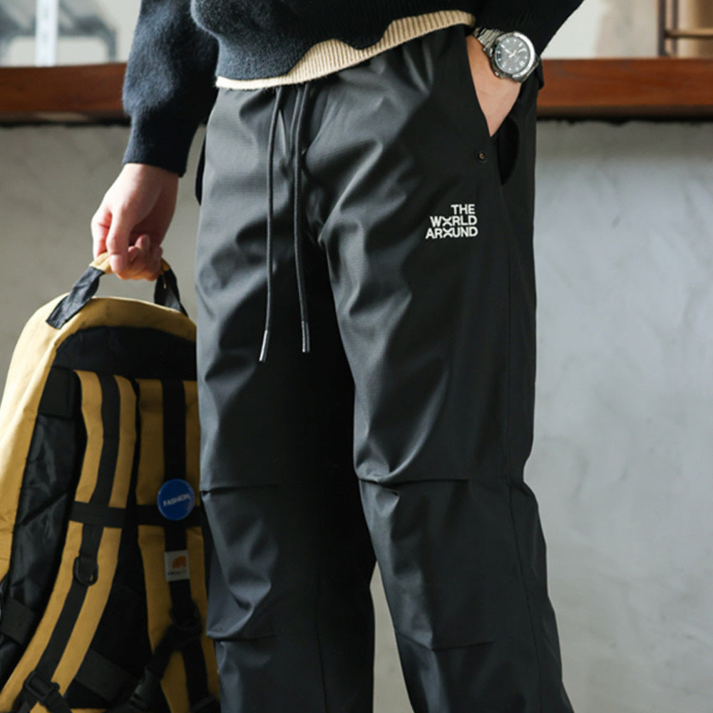 Leisure warm workwear down pants 90 grey duck down loose straight tube mountaineering paratrooper assault pants