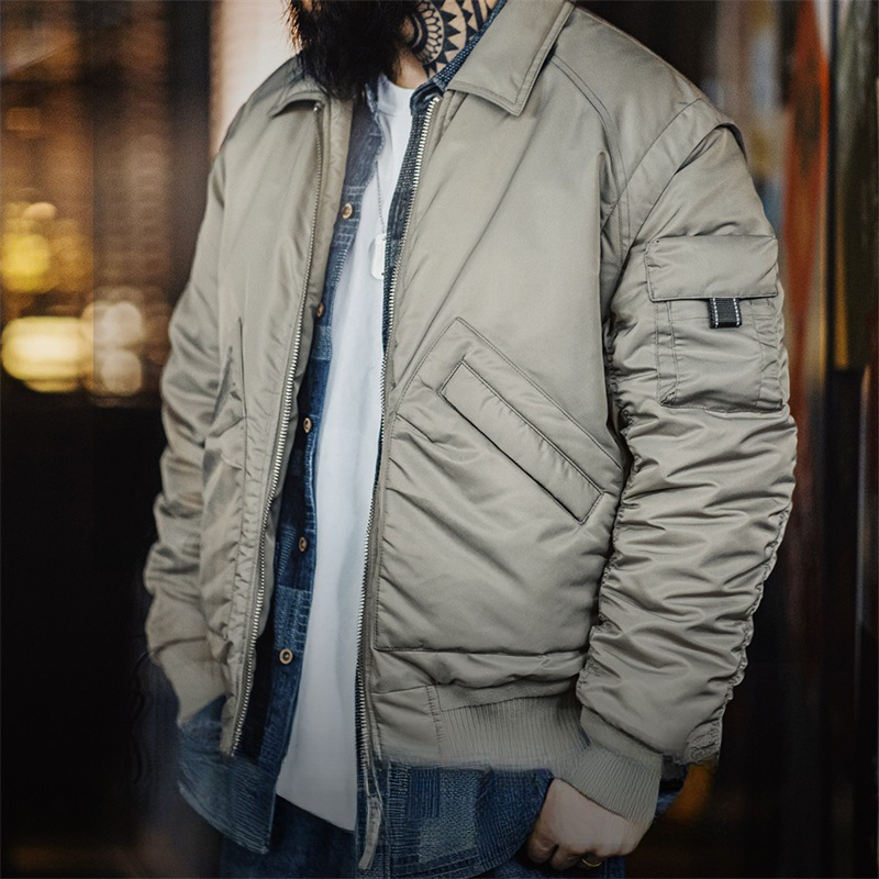 Maden Vintage CWU-45P Aviator Jacket Cotton Jacket Cold Protection Warm Lapel Coat