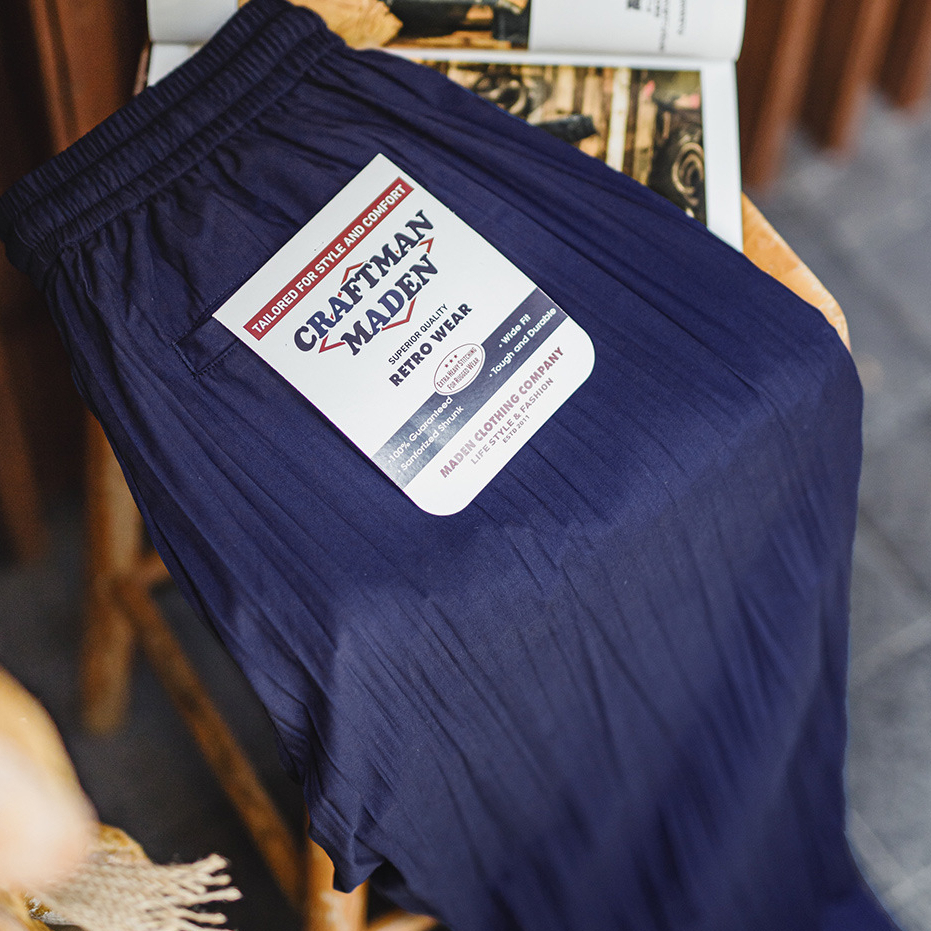 Japanese pleated casual thin breathable drawstring hanging pants