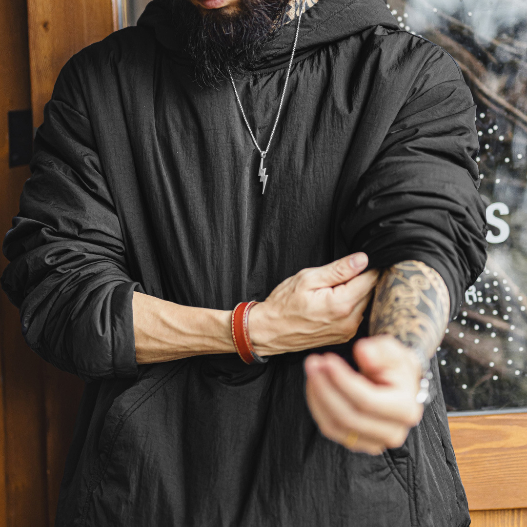 American Round Neck Hooded Commuting Warm Jacket