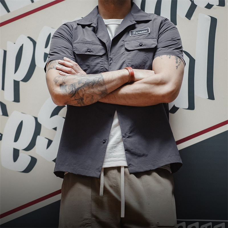 Maden Speed and Passion 10 Same Toretto shirt American thin tough guy short sleeved shirt