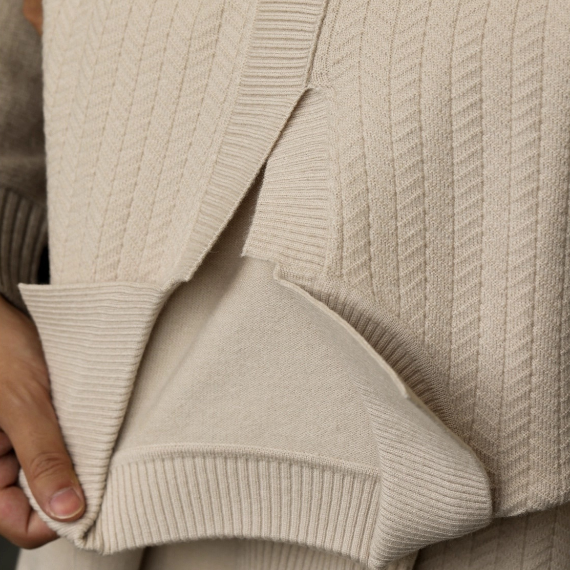 Scissor Neck Men'S Wrinkle Resistant Knitted Casual Polo Shirt