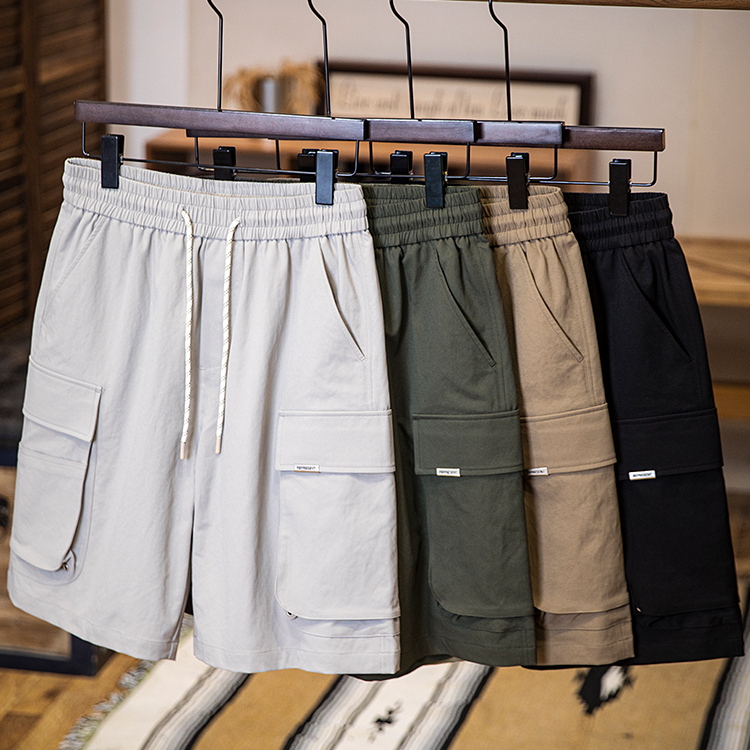 Summer American style new large pocket loose straight sports casual shorts