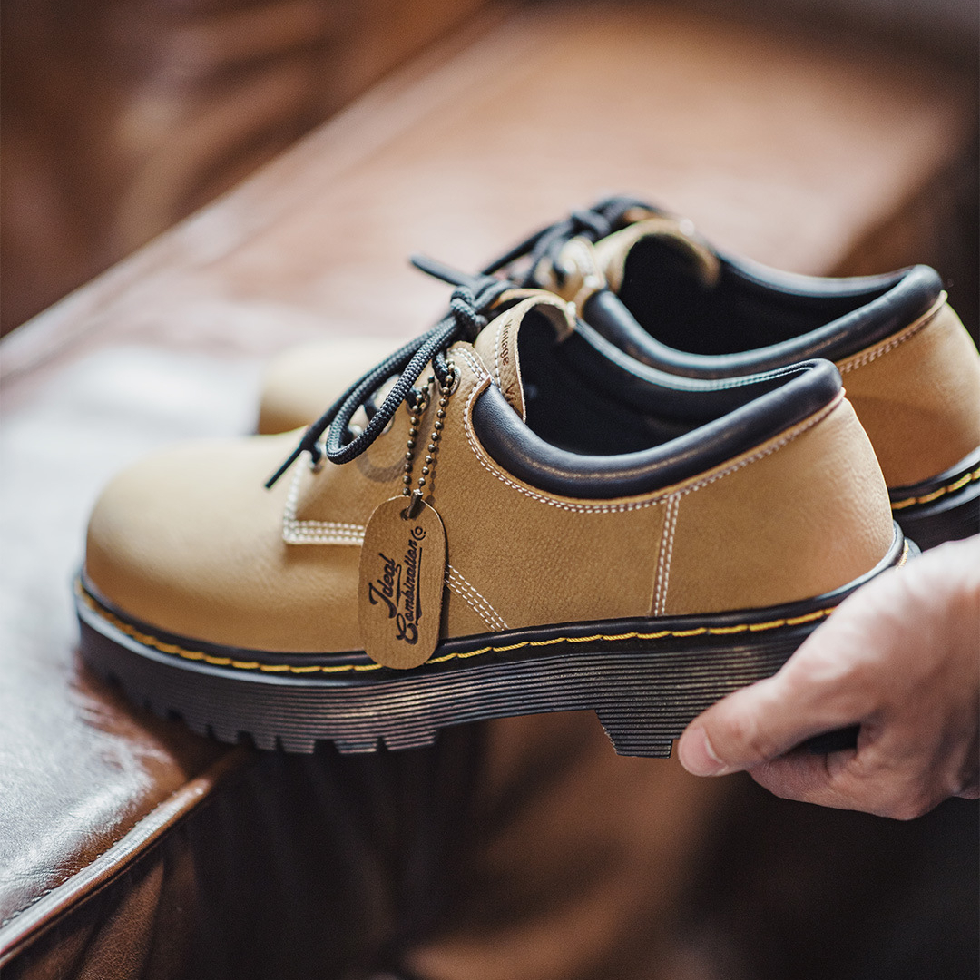 New summer men's casual soft soled thick soled high toe brown retro workwear shoes