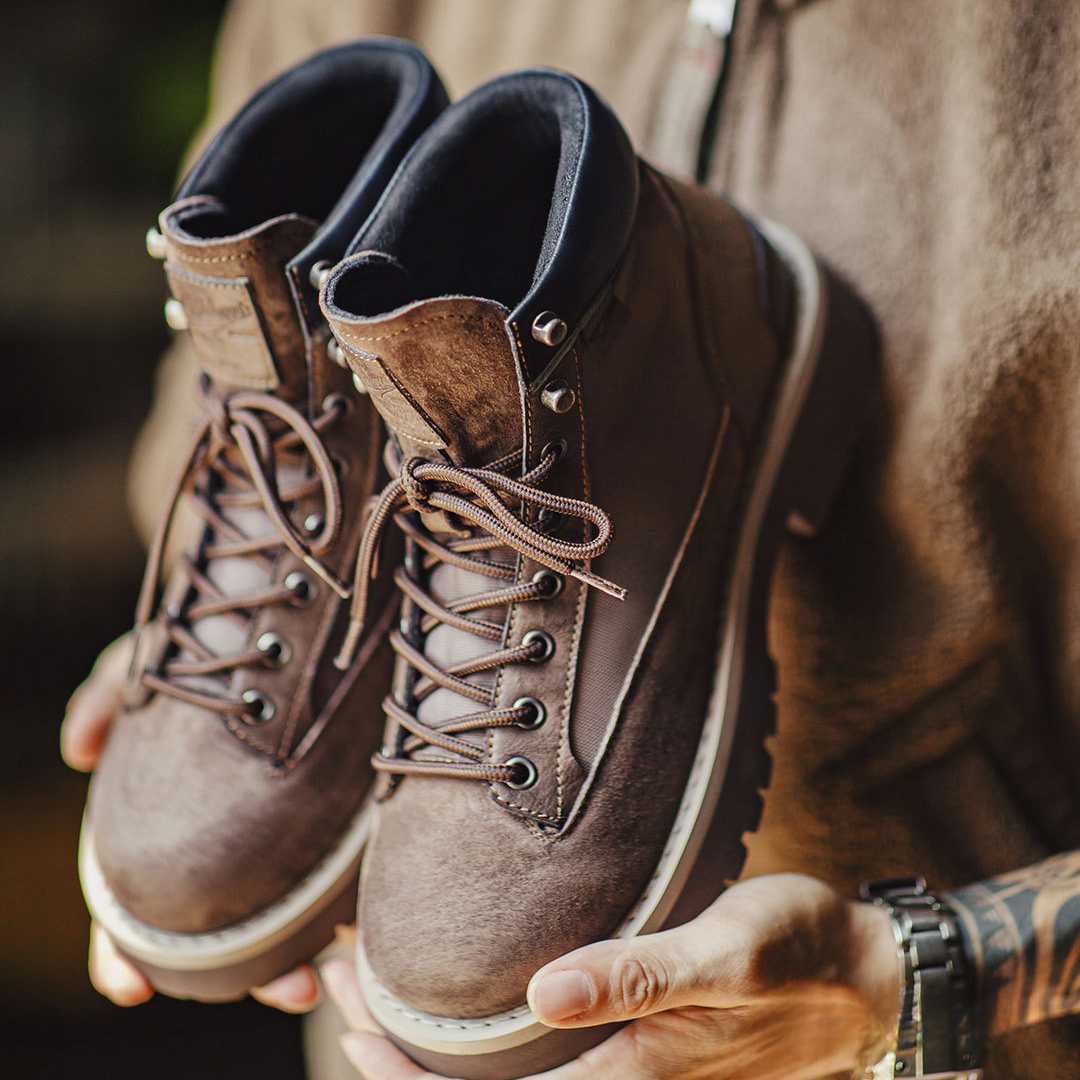 Men'S Autumn And Winter American Retro Mid Top Leather Thick Soled Martin Boots