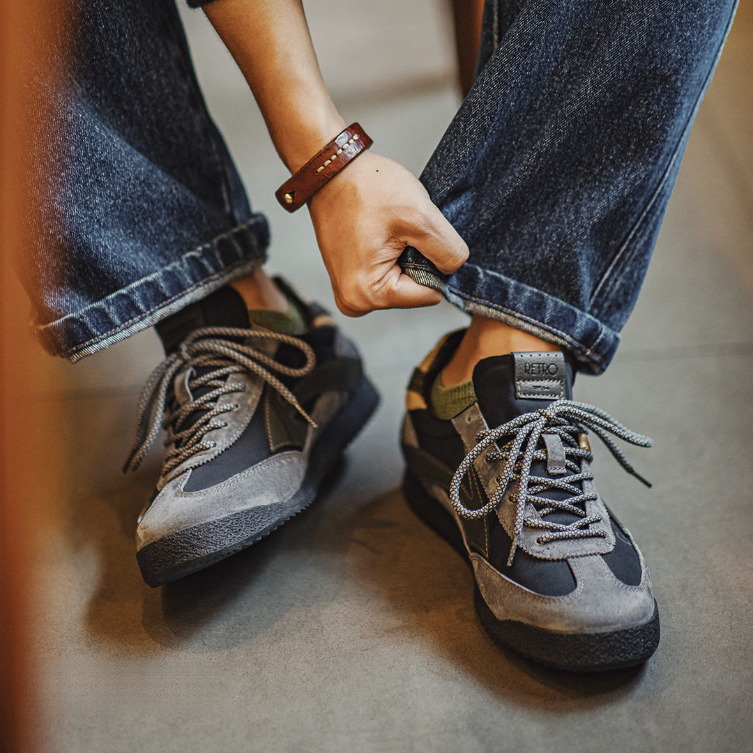 New Retro Casual Sports Low Cut Thin Soled Black DeXun Forrest Gump Shoes