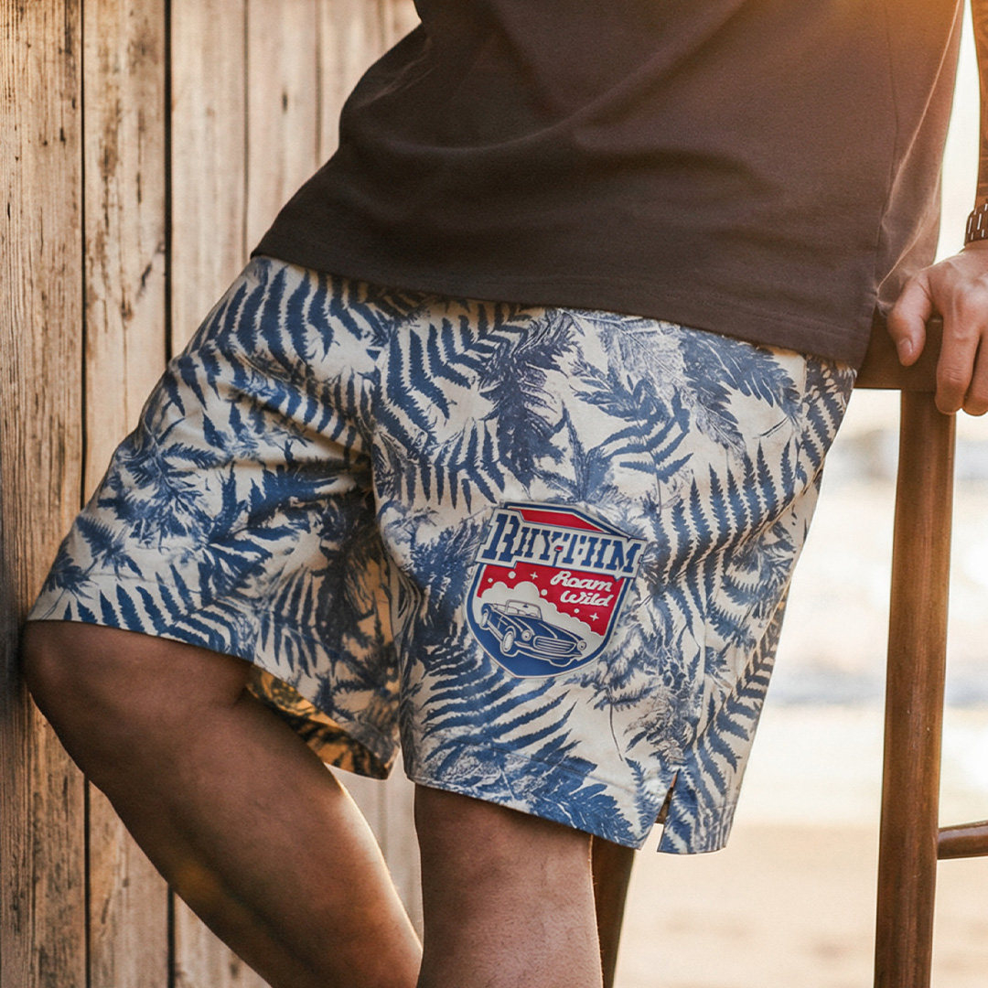 American Printed Beach Shorts, Beach Vacation Shorts, Loose And Thin Casual Shorts