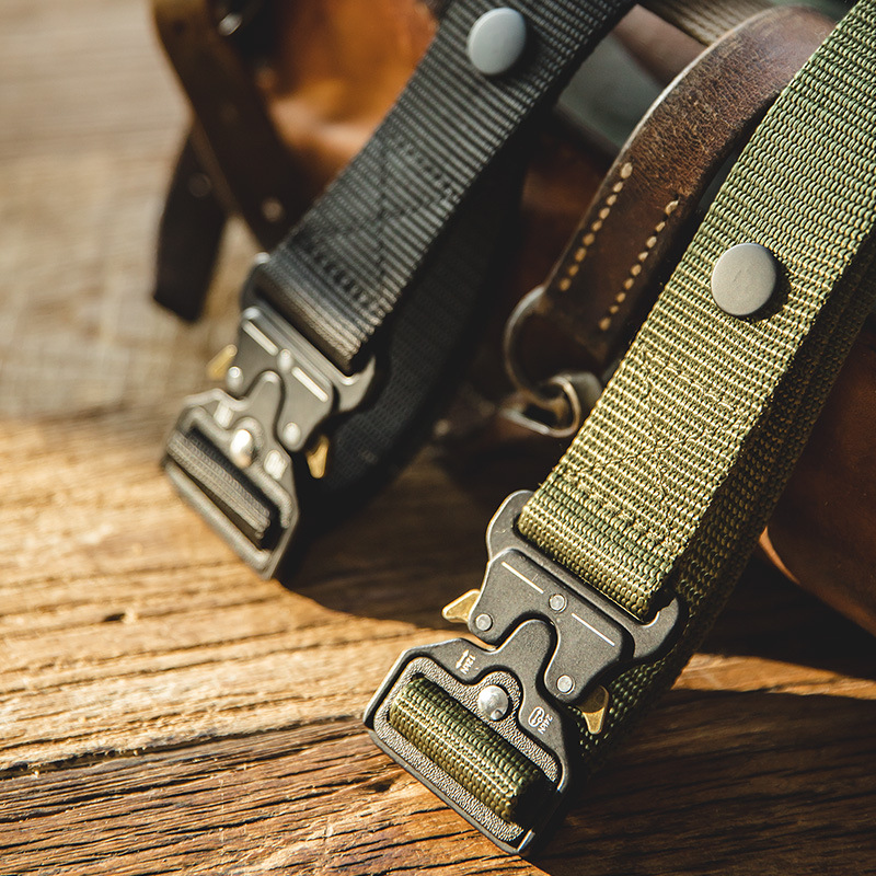 Maden Retro Tactical Automatic Belt Cobra Functional Canvas Special Outdoor Governing Pants Belt