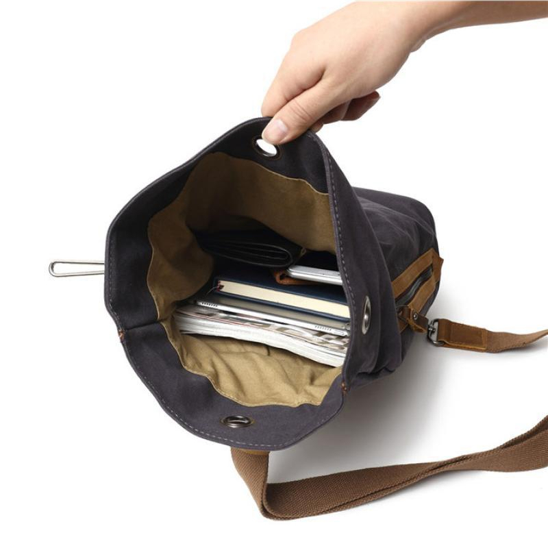 Japanese retro fashion casual outdoor canvas crossbody bag