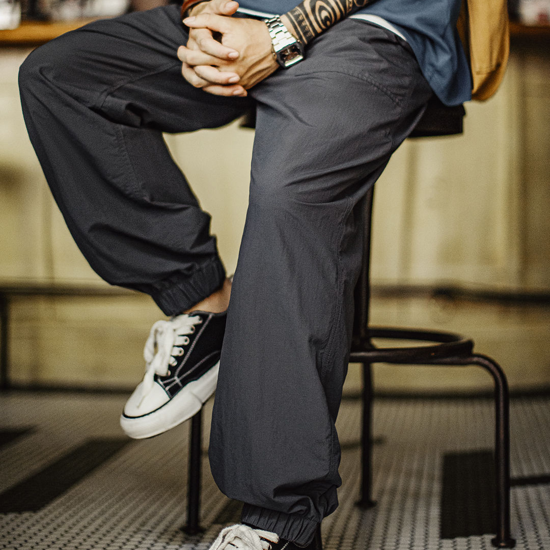 American Casual Men's Waterproof Thin Commuting Leg Tied Pants