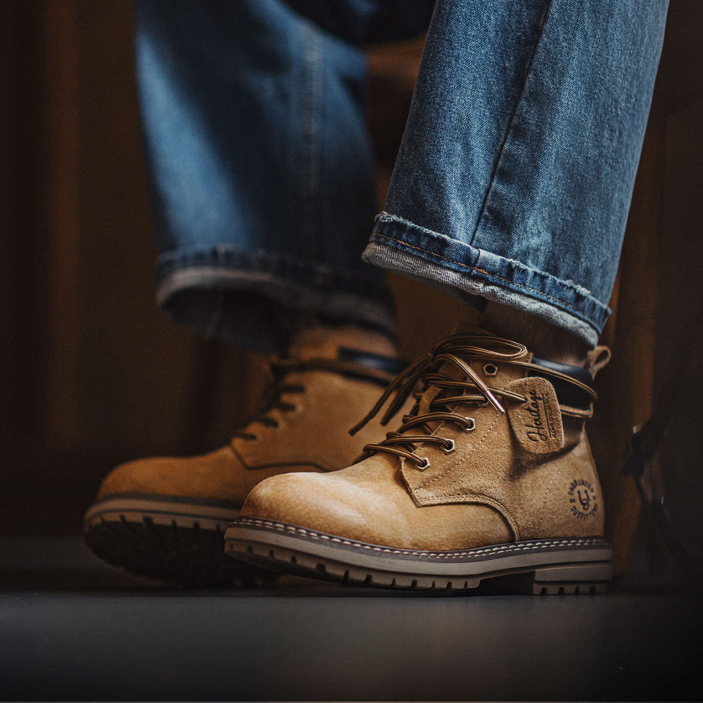 Autumn 2025 New Men'S Casual Mid Top Outdoor American Retro Martin Boots