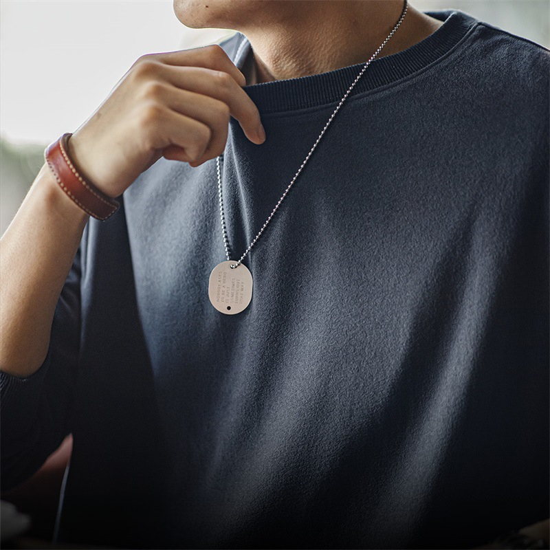 Maden double-sided brushed imitation German velvet long sleeved T-shirt basic loose round neck warm top