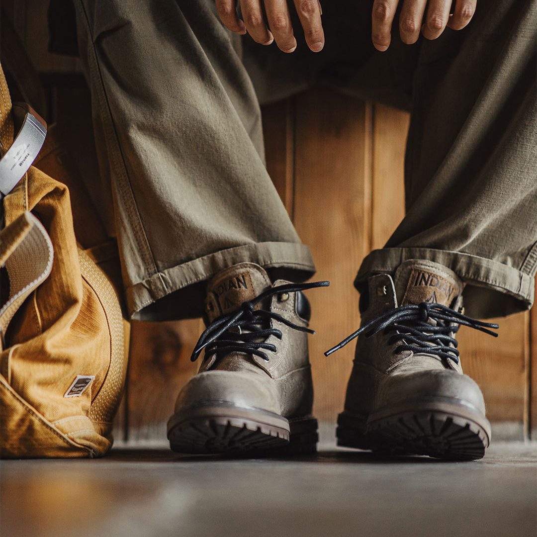 Autumn And Winter New American Retro Leather High-End Brown Mid Top Casual Boots