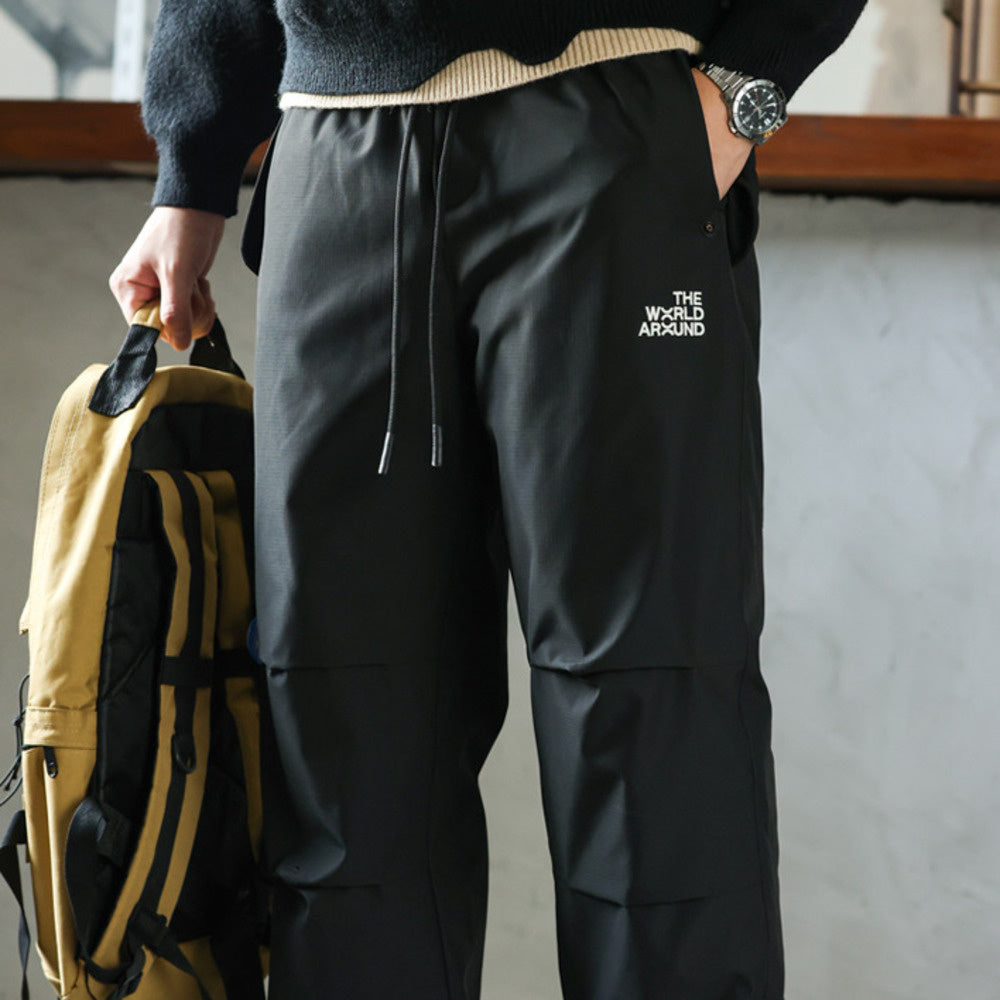 Leisure warm workwear down pants 90 grey duck down loose straight tube mountaineering paratrooper assault pants