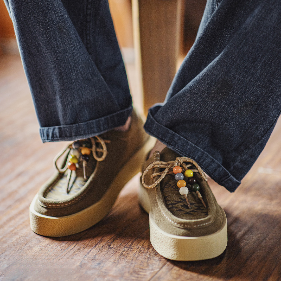 Men's autumn new Navajo vintage workwear thick soled casual leather shoes