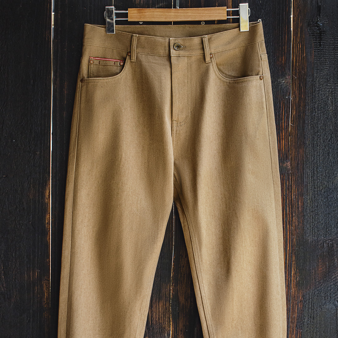 American Retro Khaki Brown Men's Straight Tube Yellowstone  Casual Jeans