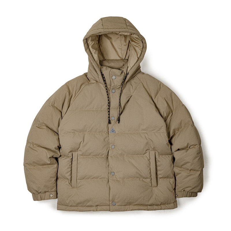 Maden Vintage Wide Quilted White Duck down Hooded down Jacket
