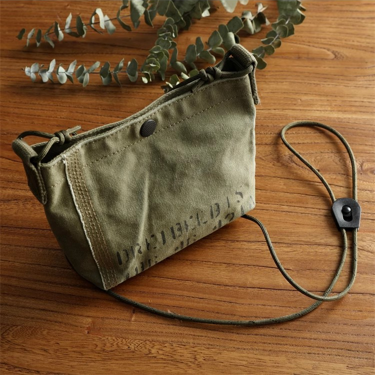 Washed vintage casual version fashionable canvas shoulder bag