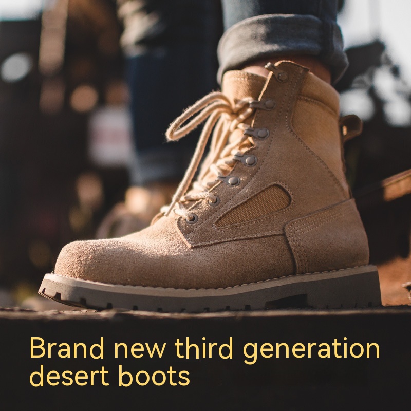 Maden High top tactical Martin boots British style work boots, mid top outdoor desert boots