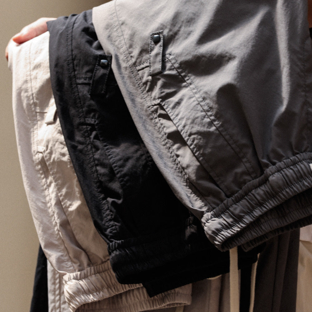 Men's loose leg pleated summer outdoor sports casual paratrooper work pants