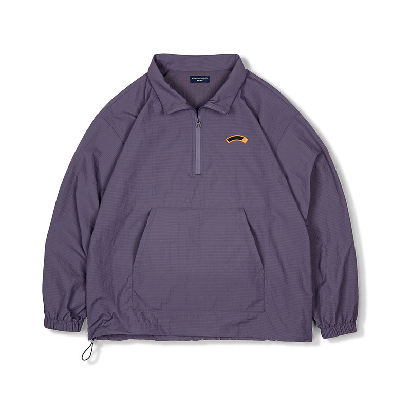 Maden Retro Half Zipper Stand up Neck Jacket Sweater Cityboy Sports Pullover Coat