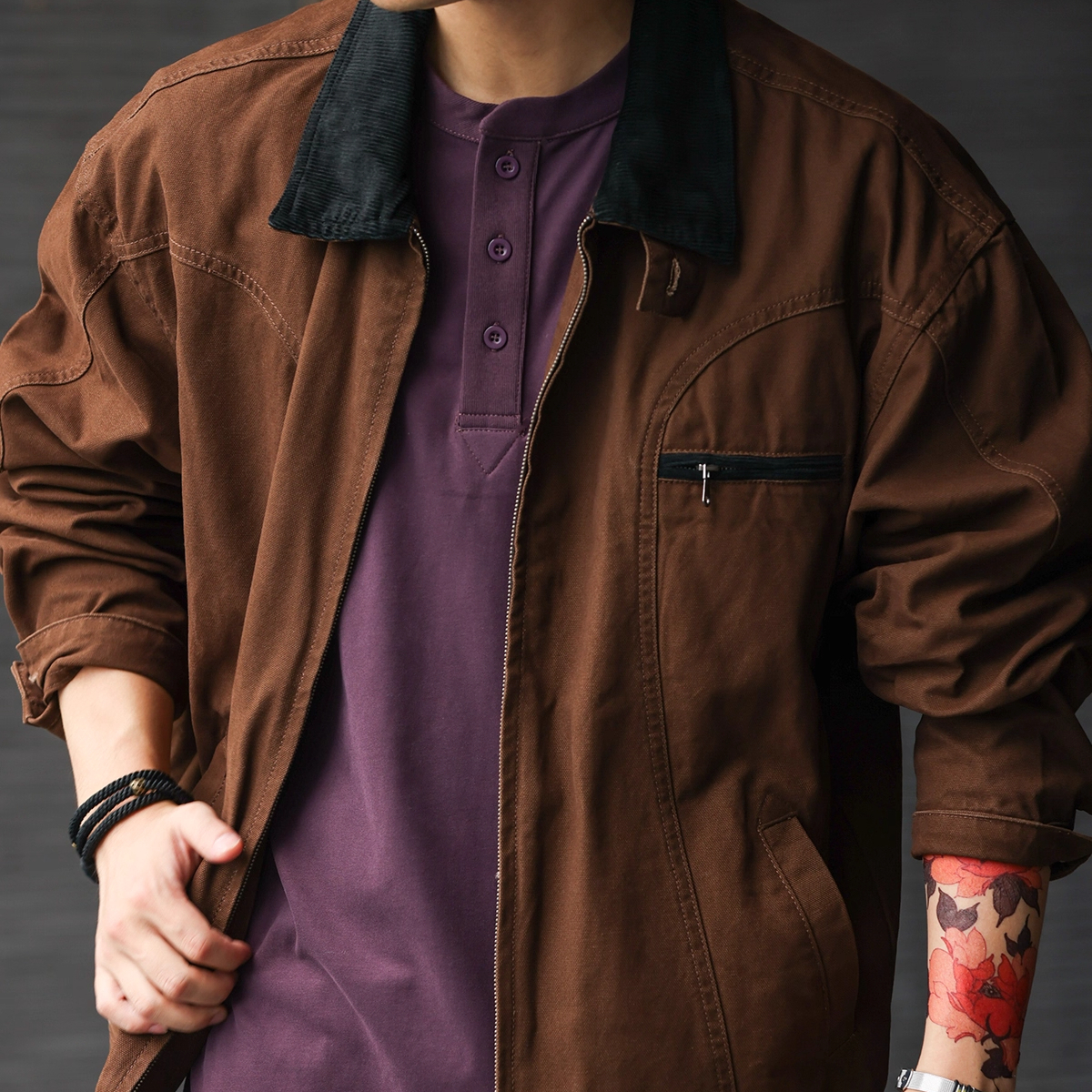 Amikaji Vintage Canvas Men'S 310g Vintage Detroit Workwear Jacket