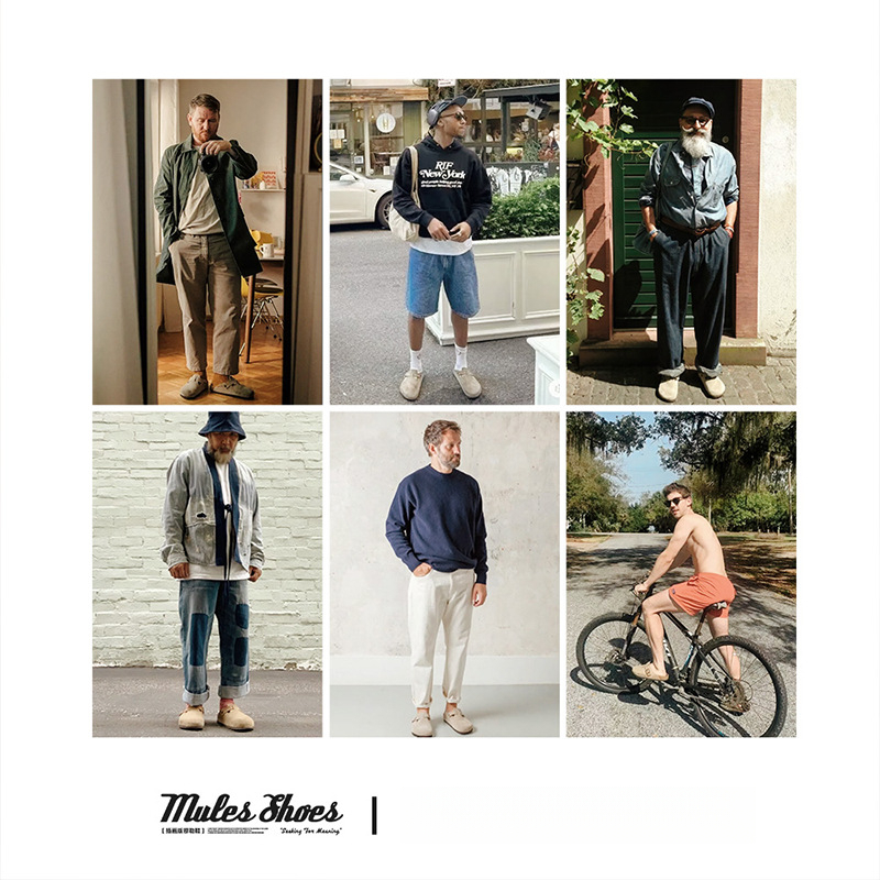 Maden Illustrated Bockenmuller Shoes Half Trailed Thick Sole Outerwear Fishing Flat Bottom Baotou Cool Slippers