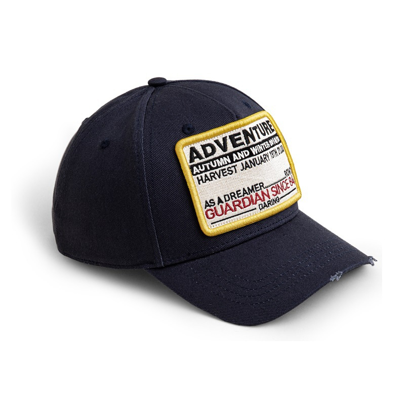 Maden Retro Alphabet Zhangzi Baseball Hat Made Old Curved Eaves Duck Tongue Hat Wide Eaves Hat