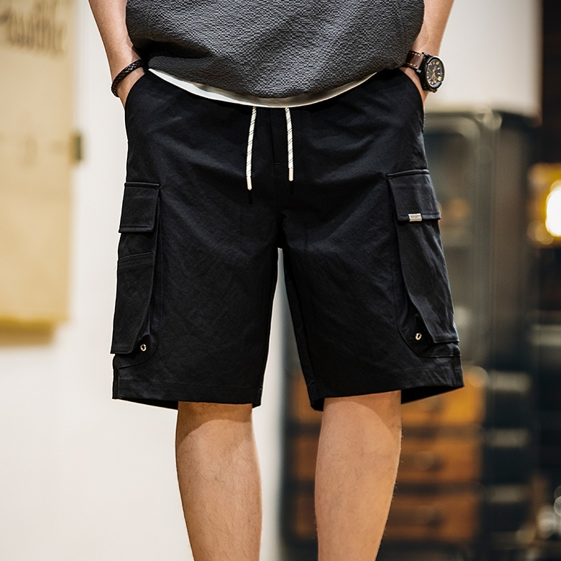 Summer American style new large pocket loose straight sports casual shorts