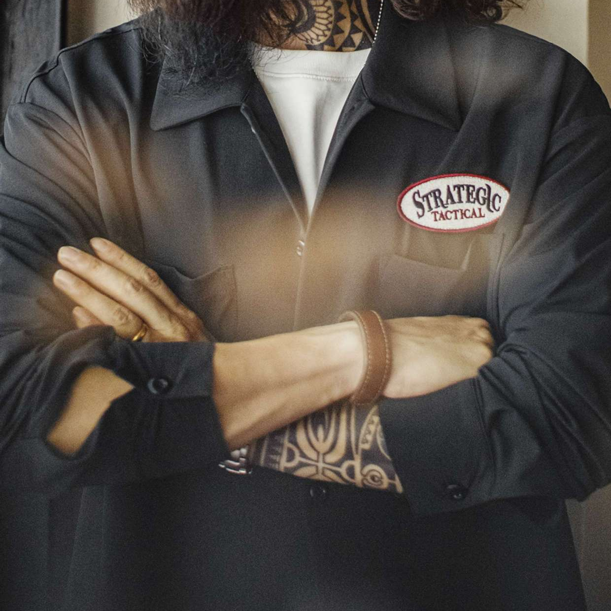 American black pocket mountain functional commuting Casual Shirts