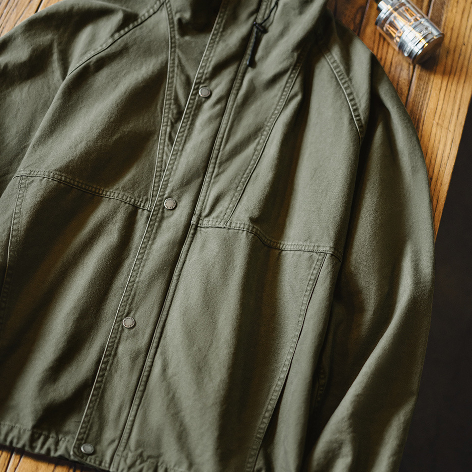 American Retro Stand Up Collar M65 Windproof Silhouette Military Green Vintage Jacket